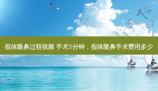 假体隆鼻过程视频 手术5分钟，假体隆鼻手术费用多少-第1张图片-容颜讯