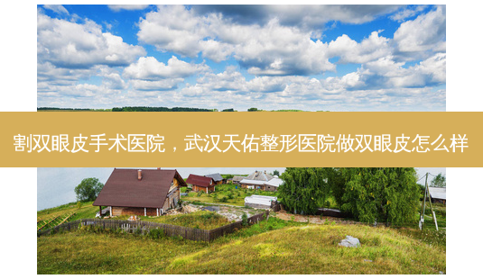 割双眼皮手术医院，武汉天佑整形医院做双眼皮怎么样-第1张图片-容颜讯