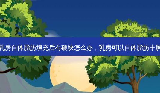  *** 自体脂肪填充后有硬块怎么办， *** 可以自体脂肪丰胸-第1张图片-容颜讯