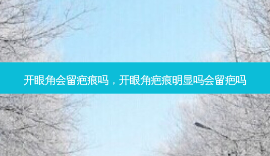 开眼角会留疤痕吗,开眼角疤痕明显吗会留疤吗-第1张图片-容颜讯 开眼角会留疤痕吗,开眼角疤痕明显吗会留疤吗-第1张图片-容颜讯