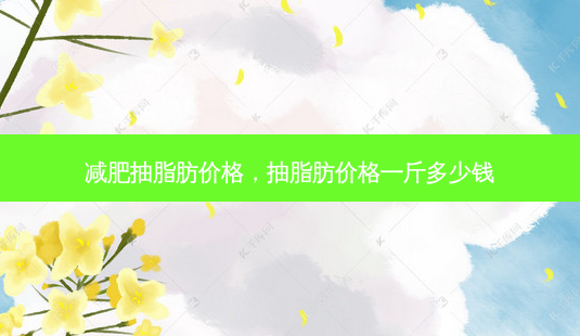 减肥抽脂肪价格，抽脂肪价格一斤多少钱-第1张图片-容颜讯