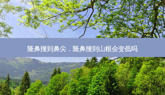 隆鼻撞到鼻尖，隆鼻撞到山根会变低吗-第1张图片-容颜讯
