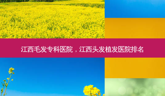 江西毛发专科医院,江西头发植发医院排名-第1张图片-容颜讯 江西毛发专科医院,江西头发植发医院排名-第1张图片-容颜讯