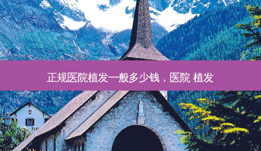 正规医院植发一般多少钱，医院 植发-第1张图片-容颜讯
