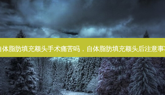 自体脂肪填充额头手术痛苦吗，自体脂肪填充额头后注意事项-第1张图片-容颜讯