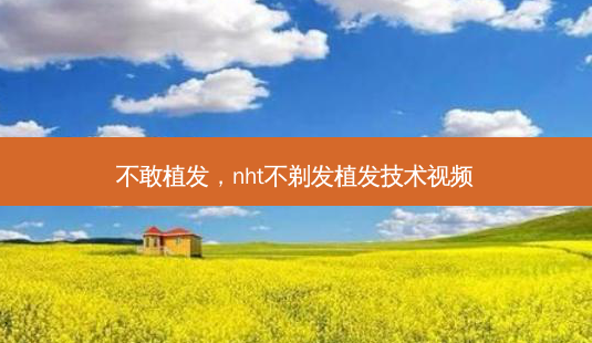 不敢植发,nht不剃发植发技术视频-第1张图片-容颜讯 不敢植发,nht不剃发植发技术视频-第1张图片-容颜讯