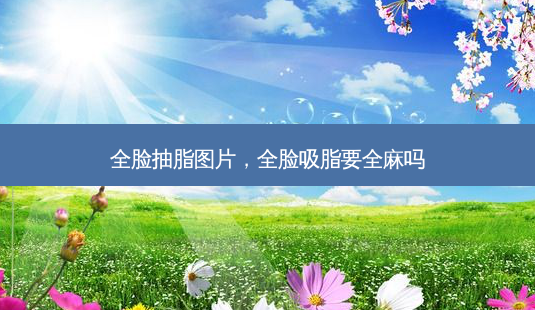 全脸抽脂图片,全脸吸脂要全麻吗-第1张图片-容颜讯 全脸抽脂图片,全脸吸脂要全麻吗-第1张图片-容颜讯