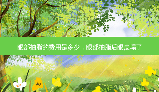 眼部抽脂的费用是多少,眼部抽脂后眼皮塌了-第1张图片-容颜讯 眼部抽脂的费用是多少,眼部抽脂后眼皮塌了-第1张图片-容颜讯
