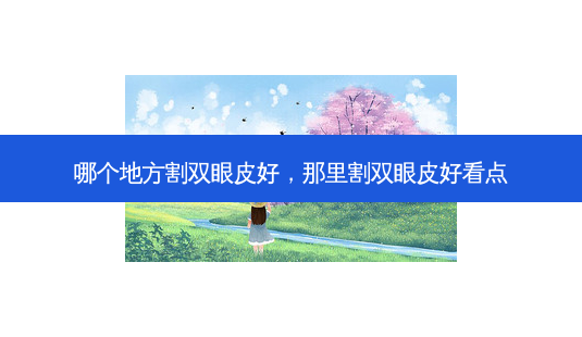 哪个地方割双眼皮好，那里割双眼皮好看点-第1张图片-容颜讯