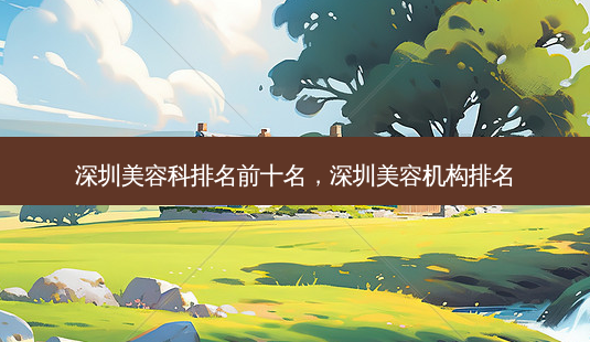深圳美容科排名前十名，深圳美容机构排名-第1张图片-容颜讯