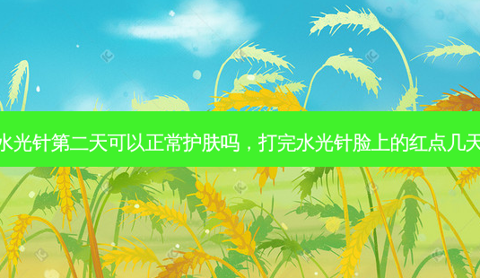 打完水光针第二天可以正常护肤吗，打完水光针脸上的红点几天消失-第1张图片-容颜讯