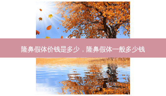隆鼻假体价钱是多少,隆鼻假体一般多少钱-第1张图片-容颜讯 隆鼻假体价钱是多少,隆鼻假体一般多少钱-第1张图片-容颜讯
