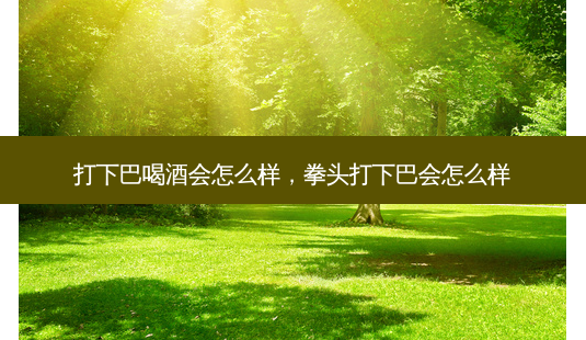 打下巴喝酒会怎么样,拳头打下巴会怎么样-第1张图片-容颜讯 打下巴喝酒会怎么样,拳头打下巴会怎么样-第1张图片-容颜讯