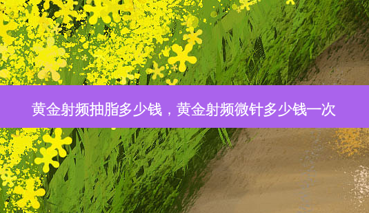 黄金射频抽脂多少钱，黄金射频微针多少钱一次-第1张图片-容颜讯