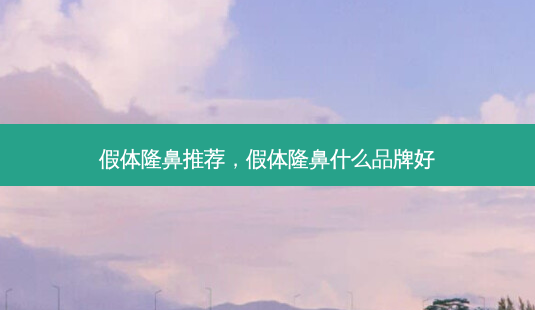假体隆鼻推荐，假体隆鼻什么品牌好-第1张图片-容颜讯