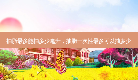 抽脂多能抽多少毫升,抽脂一次性多可以抽多少-第1张图片-容颜讯 抽脂多能抽多少毫升,抽脂一次性多可以抽多少-第1张图片-容颜讯