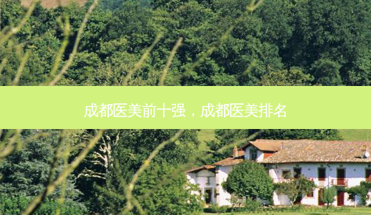 成都医美前十强，成都医美排名-第1张图片-容颜讯