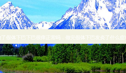 做了假体下巴下巴很痒正常吗,做完假体下巴发炎了什么症状-第1张图片-容颜讯 做了假体下巴下巴很痒正常吗,做完假体下巴发炎了什么症状-第1张图片-容颜讯