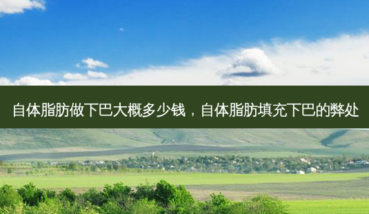 自体脂肪做下巴大概多少钱,自体脂肪填充下巴的弊处-第1张图片-容颜讯 自体脂肪做下巴大概多少钱,自体脂肪填充下巴的弊处-第1张图片-容颜讯