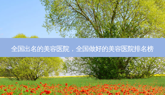 全国出名的美容医院,全国做好的美容医院排名榜-第1张图片-容颜讯 全国出名的美容医院,全国做好的美容医院排名榜-第1张图片-容颜讯