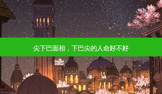 尖下巴面相，下巴尖的人命好不好-第1张图片-容颜讯