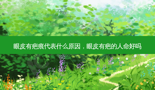 眼皮有疤痕代表什么原因，眼皮有疤的人命好吗-第1张图片-容颜讯