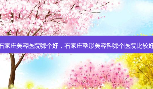 石家庄美容医院哪个好,石家庄整形美容科哪个医院比较好-第1张图片-容颜讯 石家庄美容医院哪个好,石家庄整形美容科哪个医院比较好-第1张图片-容颜讯