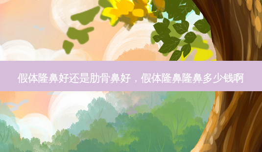 假体隆鼻好还是肋骨鼻好,假体隆鼻隆鼻多少钱啊-第1张图片-容颜讯 假体隆鼻好还是肋骨鼻好,假体隆鼻隆鼻多少钱啊-第1张图片-容颜讯