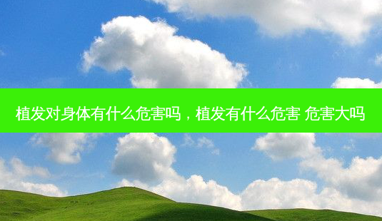 植发对身体有什么危害吗，植发有什么危害 危害大吗-第1张图片-容颜讯