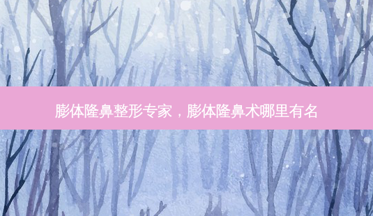 膨体隆鼻整形专家，膨体隆鼻术哪里有名-第1张图片-容颜讯