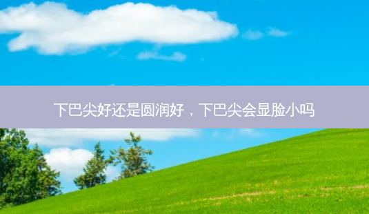 下巴尖好还是圆润好,下巴尖会显脸小吗-第1张图片-容颜讯 下巴尖好还是圆润好,下巴尖会显脸小吗-第1张图片-容颜讯