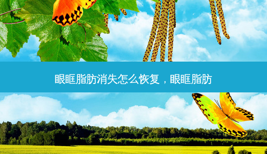 眼眶脂肪消失怎么恢复,眼眶脂肪-第1张图片-容颜讯 眼眶脂肪消失怎么恢复,眼眶脂肪-第1张图片-容颜讯