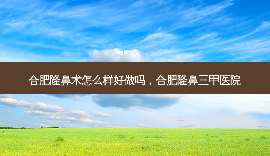 合肥隆鼻术怎么样好做吗,合肥隆鼻三甲医院-第1张图片-容颜讯 合肥隆鼻术怎么样好做吗,合肥隆鼻三甲医院-第1张图片-容颜讯