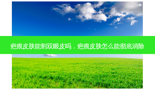 疤痕皮肤能割双眼皮吗,疤痕皮肤怎么能彻底消除-第1张图片-容颜讯 疤痕皮肤能割双眼皮吗,疤痕皮肤怎么能彻底消除-第1张图片-容颜讯