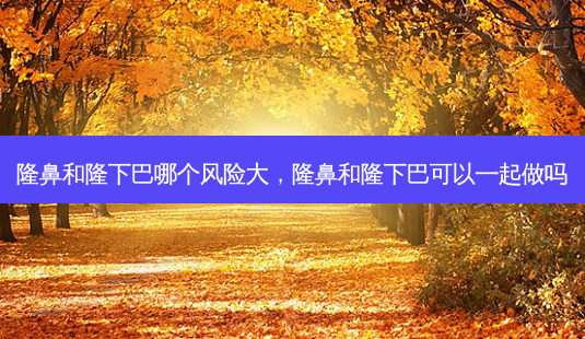 隆鼻和隆下巴哪个风险大，隆鼻和隆下巴可以一起做吗-第1张图片-容颜讯
