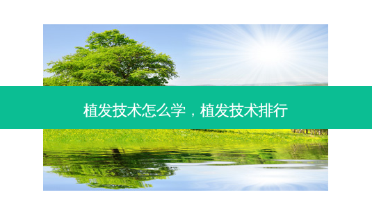 植发技术怎么学，植发技术排行-第1张图片-容颜讯