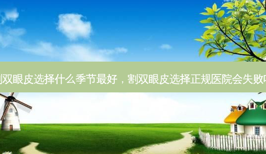 割双眼皮选择什么季节好，割双眼皮选择正规医院会失败吗-第1张图片-容颜讯