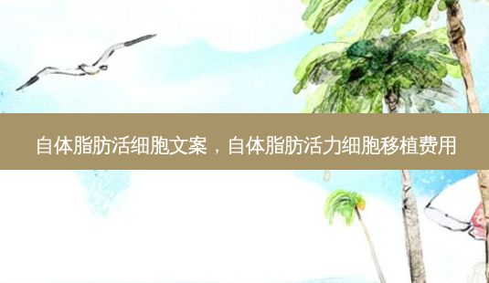 自体脂肪活细胞文案,自体脂肪活力细胞移植费用-第1张图片-容颜讯 自体脂肪活细胞文案,自体脂肪活力细胞移植费用-第1张图片-容颜讯