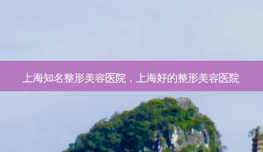 上海知名整形美容医院,上海好的整形美容医院-第1张图片-容颜讯 上海知名整形美容医院,上海好的整形美容医院-第1张图片-容颜讯