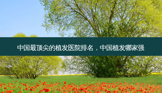 中国的植发医院排名,中国植发哪家强-第1张图片-容颜讯 中国的植发医院排名,中国植发哪家强-第1张图片-容颜讯
