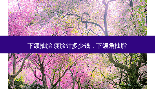 下颌抽脂 瘦脸针多少钱，下颌角抽脂-第1张图片-容颜讯