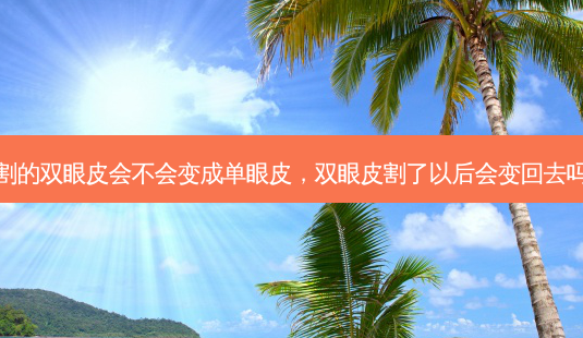 割的双眼皮会不会变成单眼皮,双眼皮割了以后会变回去吗-第1张图片-容颜讯 割的双眼皮会不会变成单眼皮,双眼皮割了以后会变回去吗-第1张图片-容颜讯