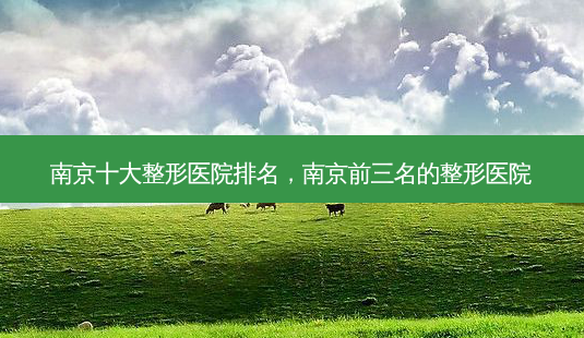 南京十大整形医院排名，南京前三名的整形医院-第1张图片-容颜讯