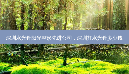 深圳水光针阳光整形先进公司，深圳打水光针多少钱-第1张图片-容颜讯