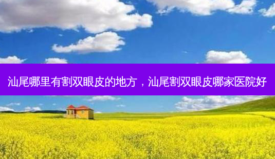 汕尾哪里有割双眼皮的地方,汕尾割双眼皮哪家医院好-第1张图片-容颜讯 汕尾哪里有割双眼皮的地方,汕尾割双眼皮哪家医院好-第1张图片-容颜讯