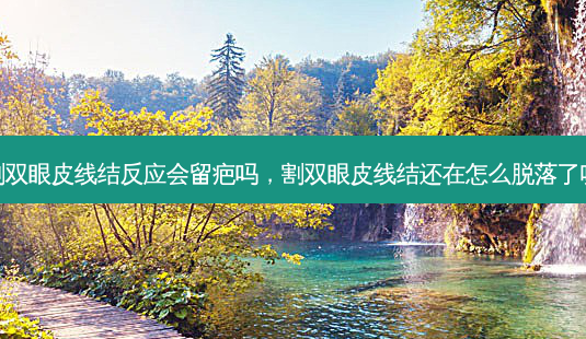 割双眼皮线结反应会留疤吗,割双眼皮线结还在怎么脱落了呢-第1张图片-容颜讯 割双眼皮线结反应会留疤吗,割双眼皮线结还在怎么脱落了呢-第1张图片-容颜讯