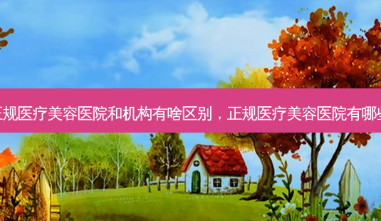 正规医疗美容医院和机构有啥区别,正规医疗美容医院有哪些-第1张图片-容颜讯 正规医疗美容医院和机构有啥区别,正规医疗美容医院有哪些-第1张图片-容颜讯