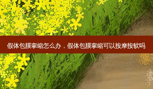 假体包膜挛缩怎么办,假体包膜挛缩可以 *** 按软吗-第1张图片-容颜讯 假体包膜挛缩怎么办,假体包膜挛缩可以 *** 按软吗-第1张图片-容颜讯