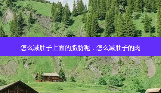怎么减肚子上面的脂肪呢,怎么减肚子的肉-第1张图片-容颜讯 怎么减肚子上面的脂肪呢,怎么减肚子的肉-第1张图片-容颜讯