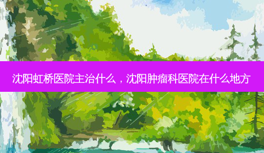 沈阳虹桥医院主治什么,沈阳肿瘤科医院在什么地方-第1张图片-容颜讯 沈阳虹桥医院主治什么,沈阳肿瘤科医院在什么地方-第1张图片-容颜讯